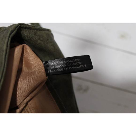 MultiSac Crossbody Purse Green Faux Leather Adjustable Strap Pockets Zippers - Picture 9 of 16